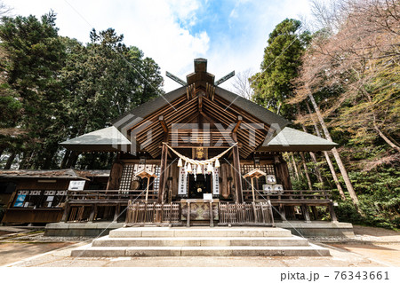 Shiroishi Castle Guardian Shrine Shinmeisha Shrine - Stock Photo