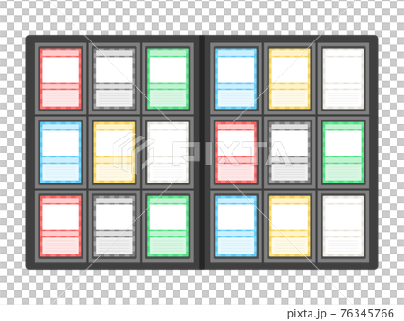 カードバインダーに入ったトレーディングカードのイラスト 76345766