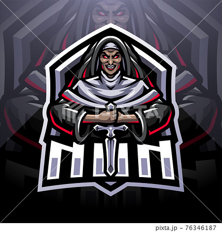 Nun esport mascot logo  76346187
