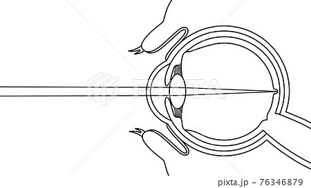 光と目の構造 イメージ図 のイラスト素材