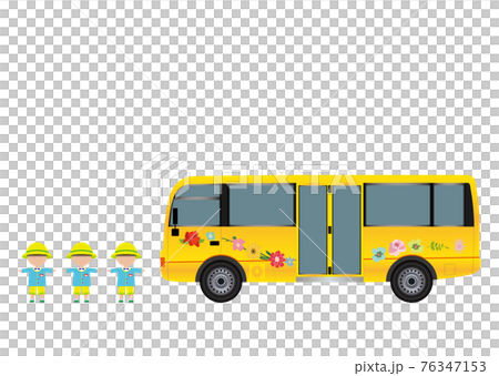 園児と園児バス 76347153