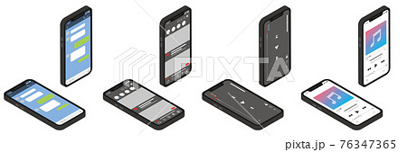 アイソメトリック スマホとアプリ アイソメトリック スマホとアプリ 76347365