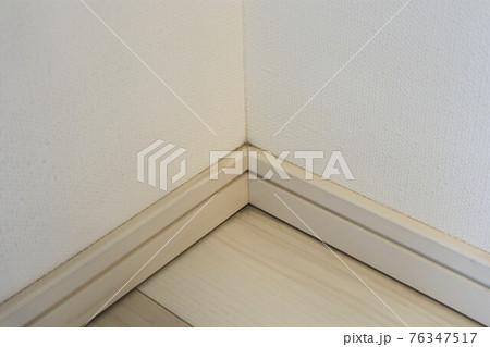 壁際の段(巾木・はばき)にたまった埃 壁際の段(巾木・はばき)にたまった埃 76347517