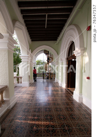 the castle hallway passage. Classic european architecture.  21 Oct 2006 76347557