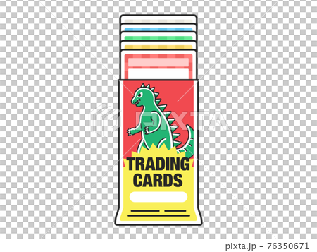 トレーディングカードのブースターパックのイラスト 76350671
