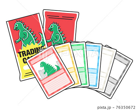トレーディングカードのブースターパックのイラスト 76350672