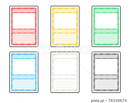 トレーディングカードの属性別イラストセットのイラスト素材
