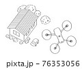 家の上空を飛ぶドローン 76353056