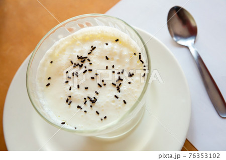 Tasty dessert white milk mousse 76353102