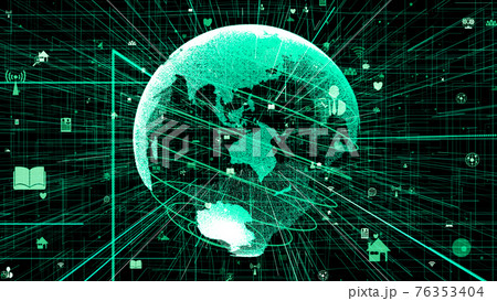 Global online internet network and internet of things IOT concept Global online internet network and internet of things IOT concept 76353404