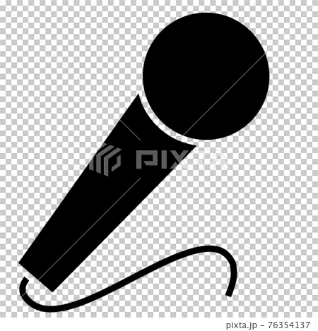 Illustration of a black microphone Illustration of a black microphone 76354137