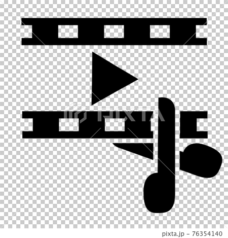 黒い動画編集のイラストのイラスト素材 黒い動画編集のイラストのイラスト素材