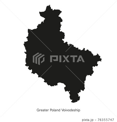 vector illustration administrative map of Poland. Greater Poland Voivodeship Map with gminas 76355747
