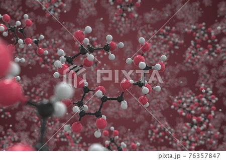 Raffinose molecule made with balls, conceptual molecular model. Chemical 3d rendering Raffinose molecule made with balls, conceptual molecular model. Chemical 3d rendering 76357847