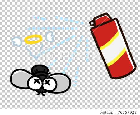 殺虫剤をかけられた害虫　ハエ 76357928