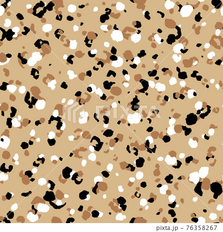 Abstract modern leopard seamless pattern. Animals trendy background. Beige and black decorative vector stock illustration for print, card, postcard, fabric, textile. Modern ornament of stylized skin 76358267