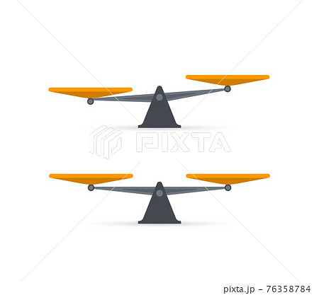 Scales icon isolated on white 76358784