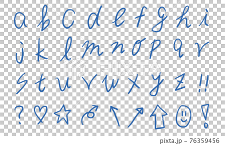 Set of blue numbers and lowercase alphabets (pen) Set of blue numbers and lowercase alphabets (pen) 76359456