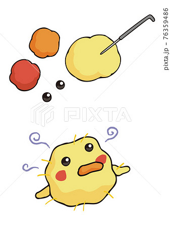 失敗した羊毛フェルトのイラストのイラスト素材