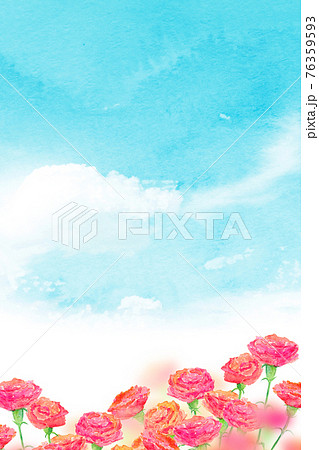 カーネーション　母の日　水彩イラスト 76359593
