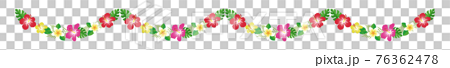 南国の花 ハイビスカスとプルメリアのガーランド（No.4） 76362478