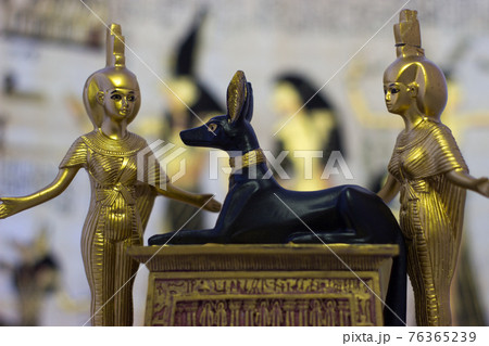 Statue of Mythology Jackal Anubis Stock Photo - Image of life