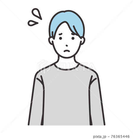 大人 男性 表情 焦るのイラスト素材