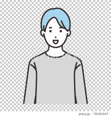 成年男性面部表情微笑 76365447