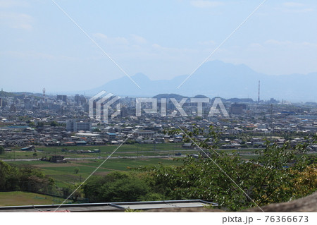 大牟田市　甘木山公園　夫婦岩からの眺め、 76366673