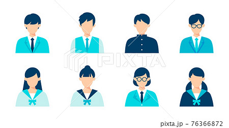 学生の男女のバリエーション 76366872