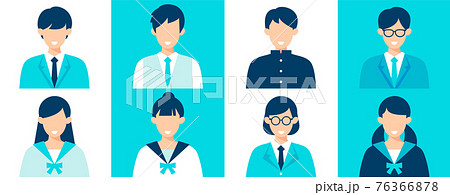 学生の男女のバリエーション 76366878