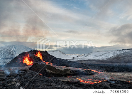 Fagradalsfjall volcanic eruption, Iceland Fagradalsfjall volcanic eruption, Iceland 76368596