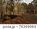 Ruins of   goal kampong tom Wat Temple with root of trees in forest  Cambodia. 76369064