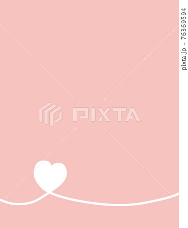 背景素材 ペンで描いたハート ピンクのイラスト素材