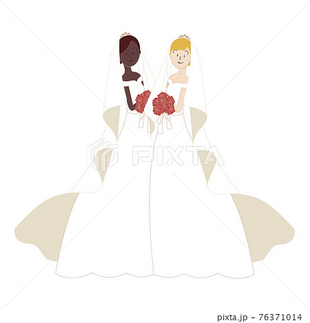 同性婚 国際結婚 欧米人女性と黒人女性 同性婚 国際結婚 欧米人女性と黒人女性 76371014