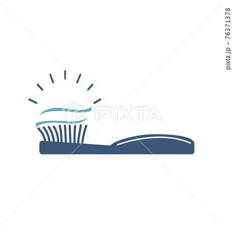 toothbrush with toothpaste icon vector 76371378