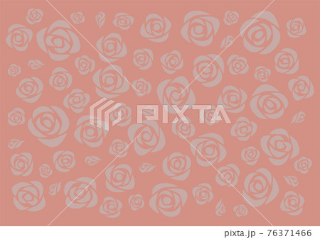 レトロなバラの花柄 イラスト 背景模様 色背景のイラスト素材