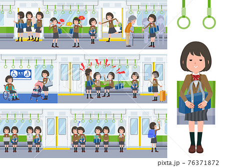 flat type school girl beige 76371872