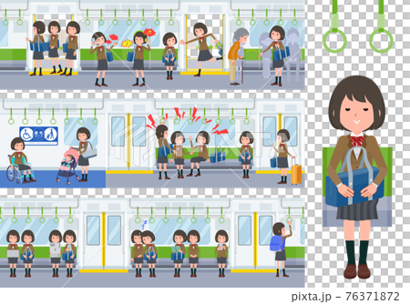 火車 電氣列車 學生 76371872