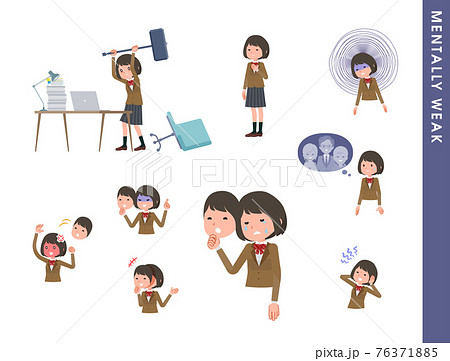 flat type school girl beige Blazer_Mentally-weak 76371885