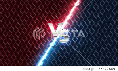 Vs タイトル 金網バックのイラスト素材