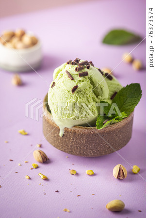 Pistachio ice cream Pistachio ice cream 76373574