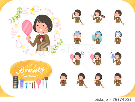 flat type school girl beige Blazer_beauty flat type school girl beige Blazer_beauty 76374052