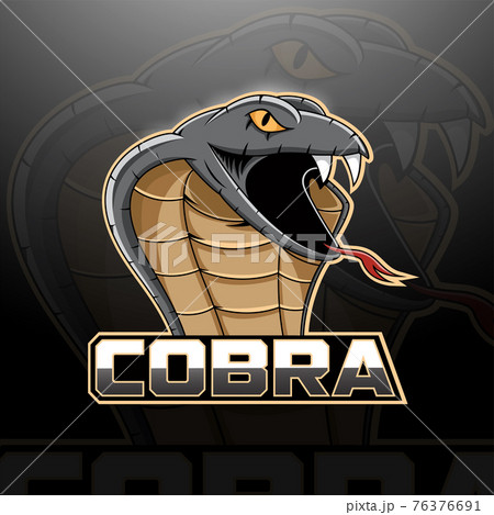 Logotipo de jogo de mascote snake design de logotipo king cobra