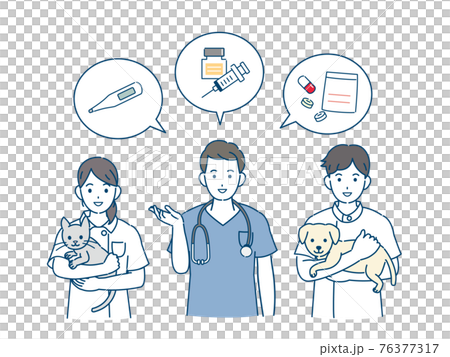 獸用疫苗接種藥品檢驗體檢指南插圖素材 76377317