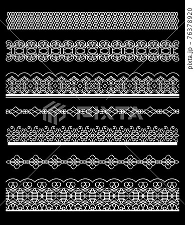 White lace borders set White lace borders set 76378920