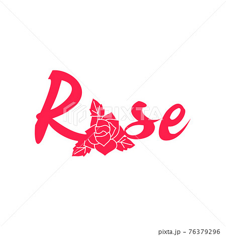 Pink fashion word rose symbol Pink fashion word rose symbol 76379296