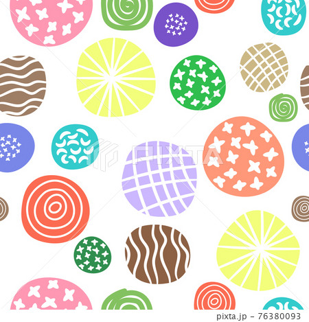 Polka dots doodle seamless pattern Polka dots doodle seamless pattern 76380093