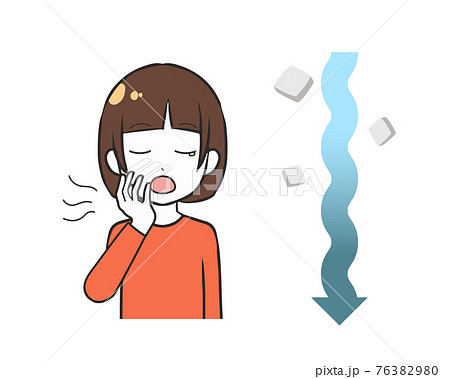 低血糖 女の子のイラスト素材