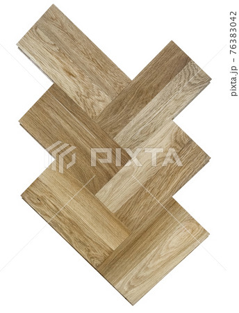 Wooden parquet isolated on a white background. Wooden parquet isolated on a white background. 76383042